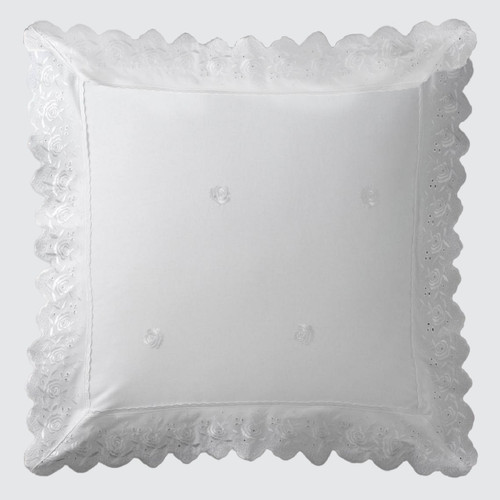 Taie d'oreiller polycoton BRODERIE - Blanc 3S. x Collection (Nos Imprimés) Linge de maison