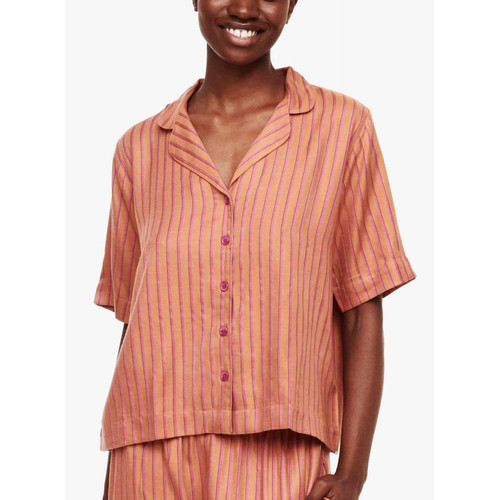 Haut de pyjama - Chemise à manches courtes - Orange Femilet  - ANNA en viscose Femilet Mode femme