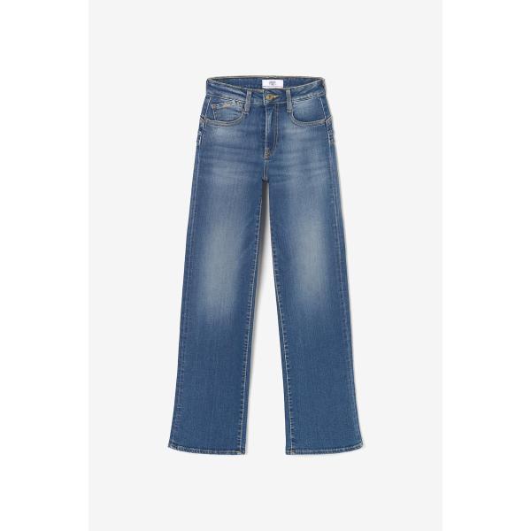 Jeans regular, droit pulp slim taille haute n°3, longueur 34 bleu en coton  Le Temps des Cerises