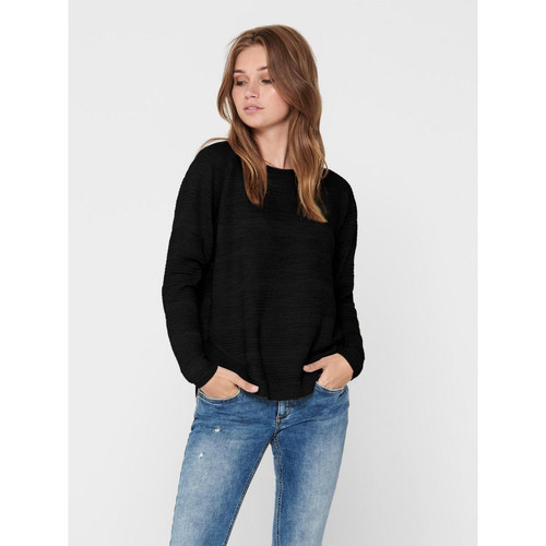 Only - Pull en maille Col rond Manches longues noir Sofia - Pull, Gilet femme