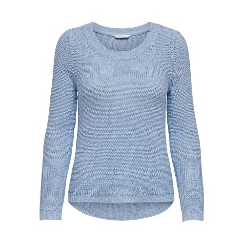Only - Pull en maille col rond col rond bleu clair - Only