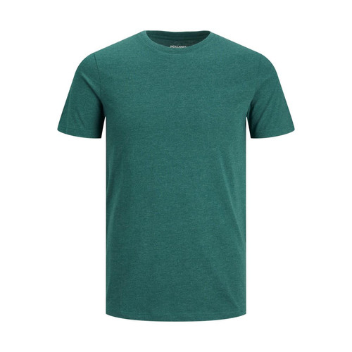 Jack & Jones - T-shirt Standard Fit Col rond Manches courtes Turquoise foncé en coton Zane - Vêtement homme