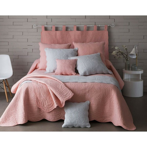 Becquet - Boutis pur coton Becquet - Rose - Couvre lits jetes de lit 250 x 250 cm