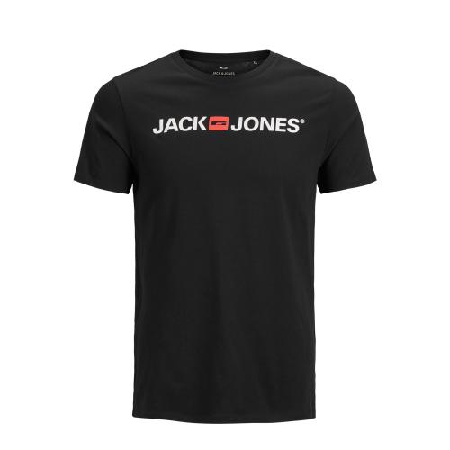 Jack & Jones - T-shirt Standard Fit Col rond Manches courtes Noir en coton Mitch - T-shirt / Polo homme