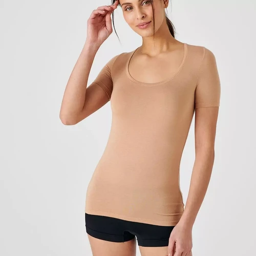 Damart - Tee-shirt manches courtes invisible ambre - Sous Pull