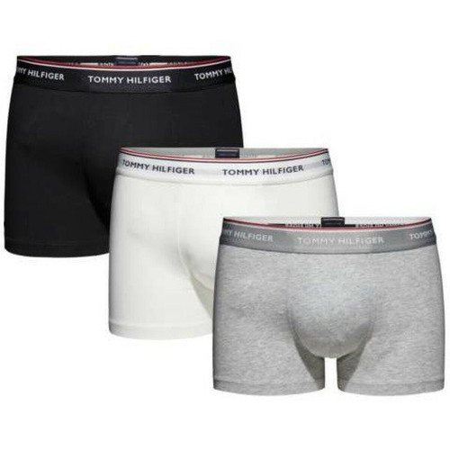 Tommy Hilfiger Underwear - LOT DE 3 BOXERS COTON - Siglé Tommy Hilfiger Blanc / Noir / Gris - Tommy Hilfiger Underwear - Casual Chic pour Homme