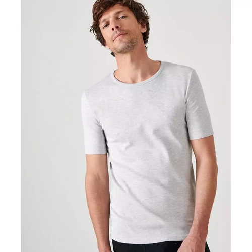 Damart - Tee-shirt manches courtes en mailles gris - T-shirt / Polo homme