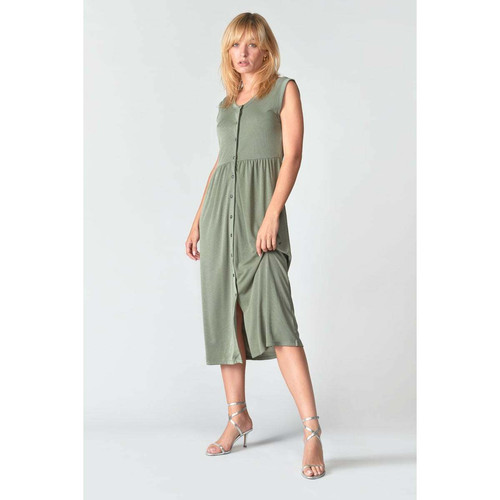Le Temps des Cerises - Robe longue droite TOLYPEL - Robes courtes femme vert