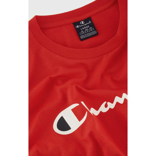 Tee-shirt rouge manches courtes col rond pour homme  Champion