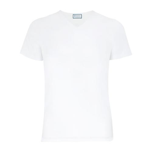 Tee-shirt col V Pur Coton pour homme édition limitée 80 ans blanc Eminence LES ESSENTIELS HOMME