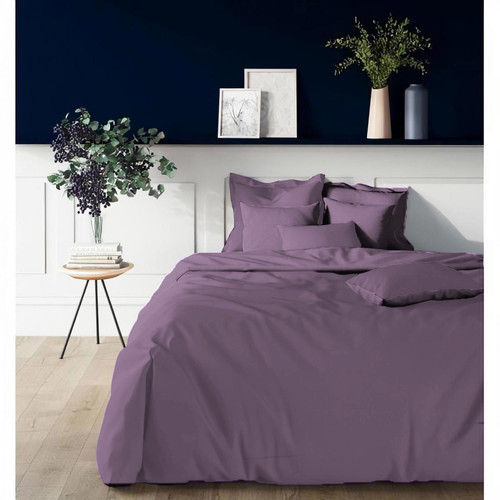 3S. x Tertio (Nos Unis) - Drap plat percale de coton TERTIO® - violet - Printemps des Marques Linge de Maison