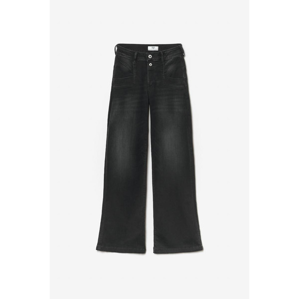 Jeans Fonzy pulp flare taille haute  noir N°1 en coton Le Temps des Cerises Mode femme