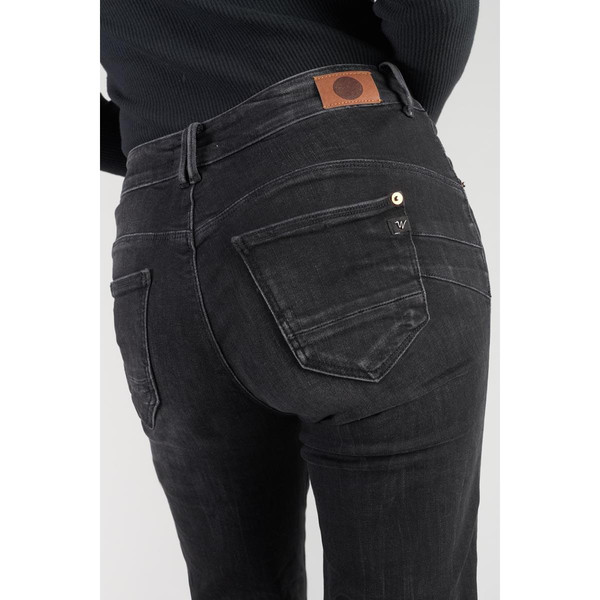 Jeans push-up regular, droit taille haute PULP, 7/8ème noir en coton Le Temps des Cerises Mode femme