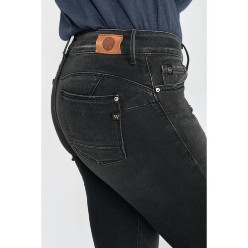 Jeans push-up slim PULP, 7/8ème noir en coton Luna Le Temps des Cerises