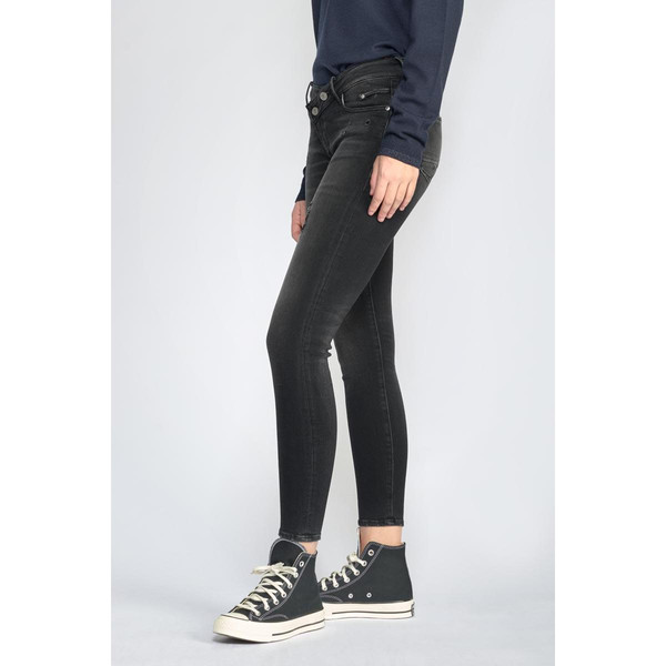 Jeans push-up slim PULP, 7/8ème noir en coton Luna Le Temps des Cerises Mode femme