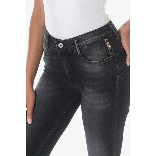 Le Temps des Cerises - Jeans push-up slim taille haute PULP, 7/8ème noir en coton Zoe - Jean droit femme