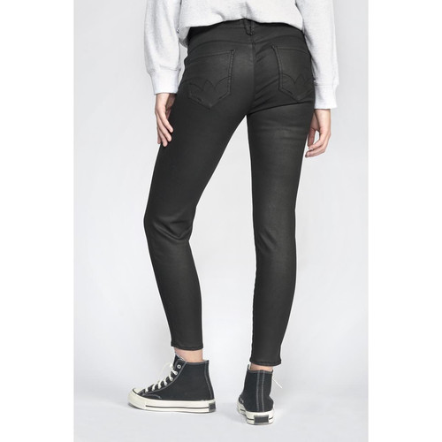 Jeans push-up slim taille haute PULP, 7/8ème noir en coton Wren Le Temps des Cerises
