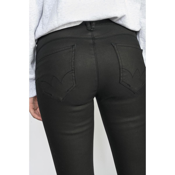 Jeans push-up slim taille haute PULP, 7/8ème noir en coton Wren Le Temps des Cerises Mode femme