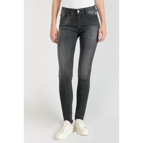 Jeans push-up slim taille haute PULP, longueur 34 noir en coton Elia Le Temps des Cerises Mode femme