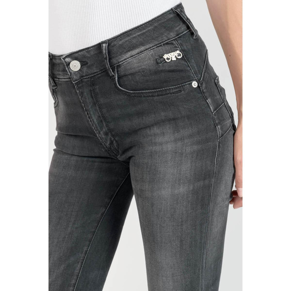 Jeans push-up slim taille haute PULP, longueur 34 noir en coton Elia Le Temps des Cerises