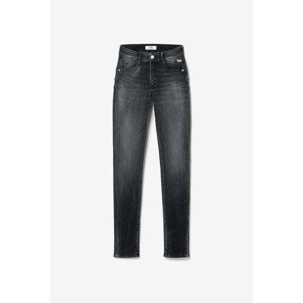 Jeans push-up slim taille haute PULP, longueur 34 noir en coton Elia Le Temps des Cerises