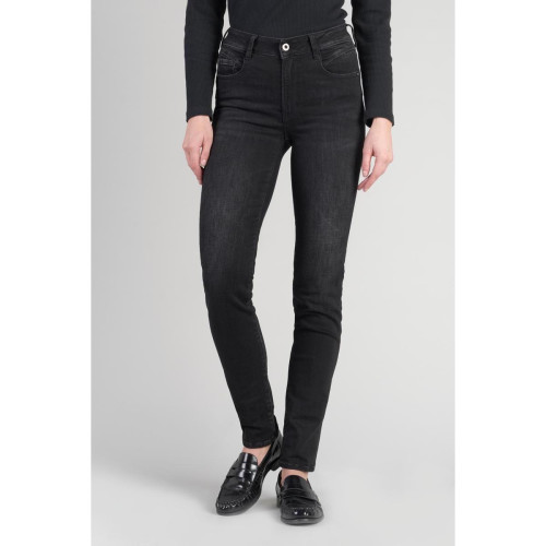 Le Temps des Cerises - Jeans push-up slim taille haute PULP, longueur 34 noir en coton Anna - Promo Jean