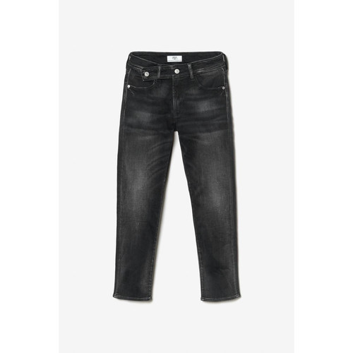 Jeans regular, droit 400/17 mom taille haute 7/8ème noir en coton Le Temps des Cerises