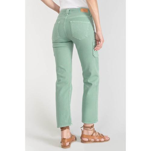 Jeans regular, droit PRECIEUX, 7/8ème vert en coton Le Temps des Cerises Mode femme