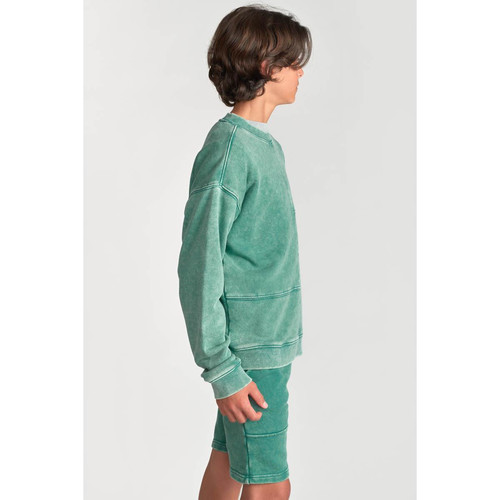 Sweat-Shirt JONBO vert en coton Le Temps des Cerises LES ESSENTIELS ENFANTS