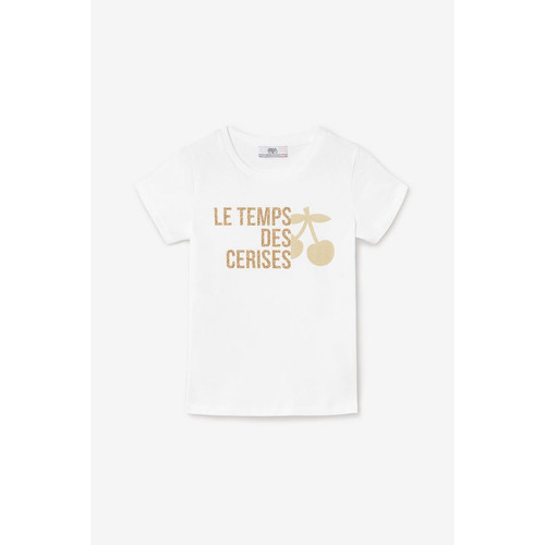 T-shirt Nastiagi écru imprimé blanc en coton Le Temps des Cerises LES ESSENTIELS ENFANTS