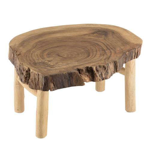 Macabane - Table basse forme naturelle en branches de teck WILL - Table Basse Design