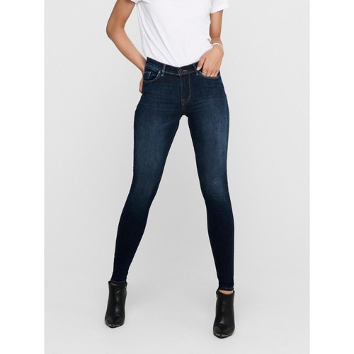 Only - Jean skinny bleu en coton Isa - jeans skinny femme