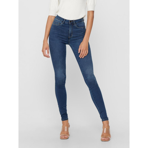 Only - Jean skinny bleu en coton Xena - jeans skinny femme