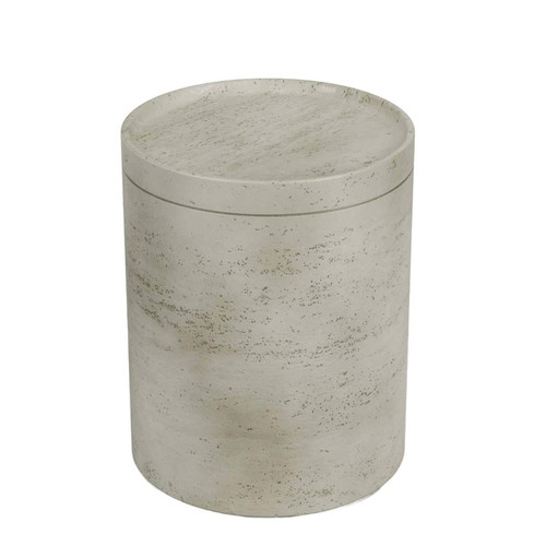 Table d'appoint cylindrique moderne en ciment CITRON Gris POTIRON PARIS Meuble & Déco