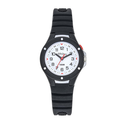 Tekday - Montre enfant 654814 avec bracelet en silicone noir - montres tekday